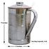 Ayurvedic Copper Jug with Brass Lid, Steel Polish for Clean, Elegant Design
