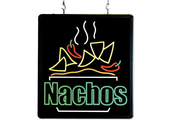 Winco 92004 Benchmark Ultra-Brite Sign - Nachos, 120v (Price/Piece)