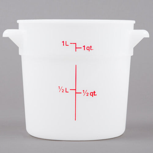 Cambro Poly Round Food Storage Container White ( Case of 12 )