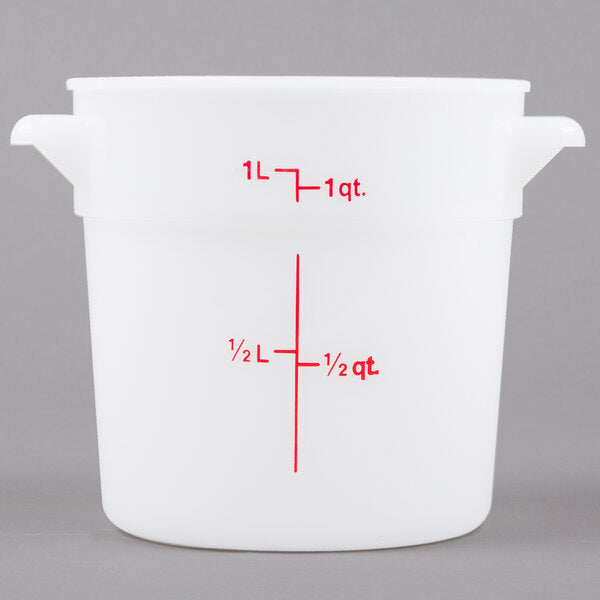 Cambro Poly Round Food Storage Container White ( Case of 12 )