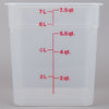 Cambro Translucent 8 Quart Square Food Storage Container ( Case of 6 )