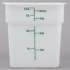 Cambro Poly 4 Quart Square Food Storage Container White ( Case of 6 )