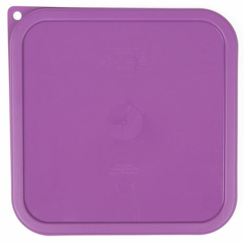 Cambro CamSquares 6 and 8 Quart Square Seal Cover Allergen Free Purple ( Case of 6 )