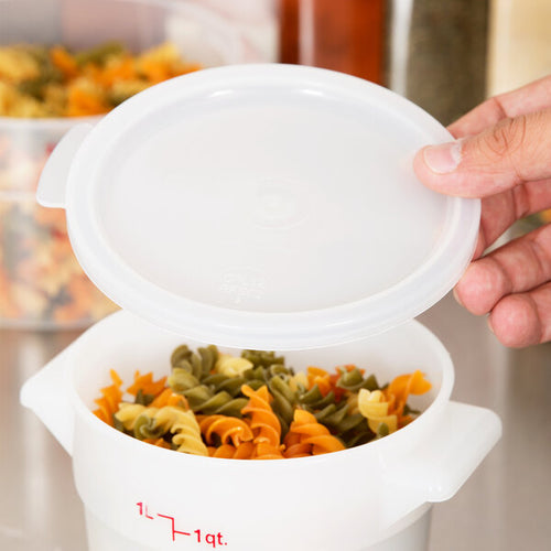 Cambro Translucent 1 Quart Round Food Storage Lid ( Case of 12 )