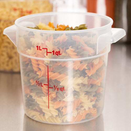 Cambro Translucent 1 Quart Round Food Storage Container ( Case of 12 )