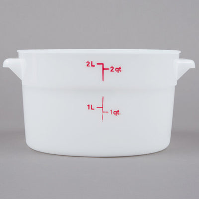 Cambro Poly Round Food Storage Container White ( Case of 12 )