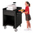 Cambro Heavy Duty Mobile Equipment Stand with Right and Left Tray Rails Utility Storage Drawer Black