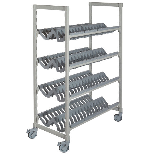 Cambro Camshelving Premium Pan and Peel Rack Mobile Unit 24"X 48"X 75"– Speckled Gray