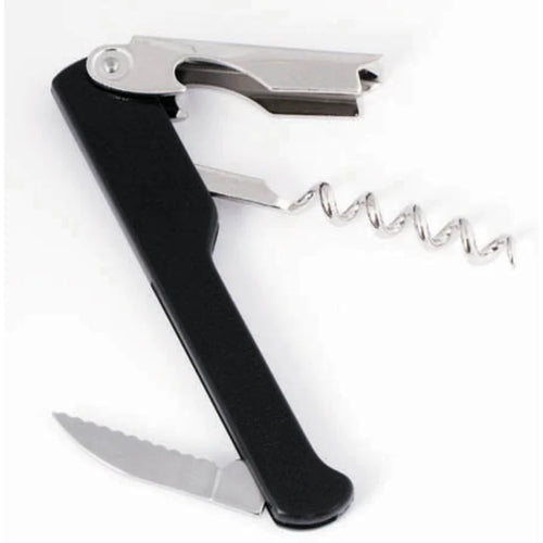 Winco CO-712 Economy Waiter's Corkscrew - Black