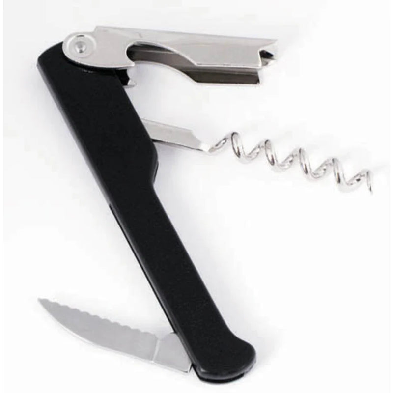 Winco CO-712 Economy Waiter's Corkscrew - Black