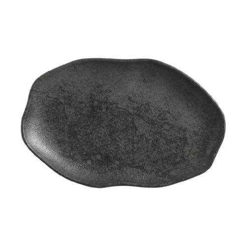Porto Brasil Shallow Oval Platter 11.81 in. Stoneware Chromium ( Case of 12)