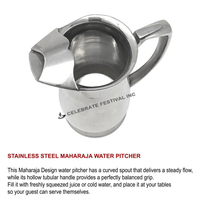 Stainless Steel Maharaja Water Pitcher