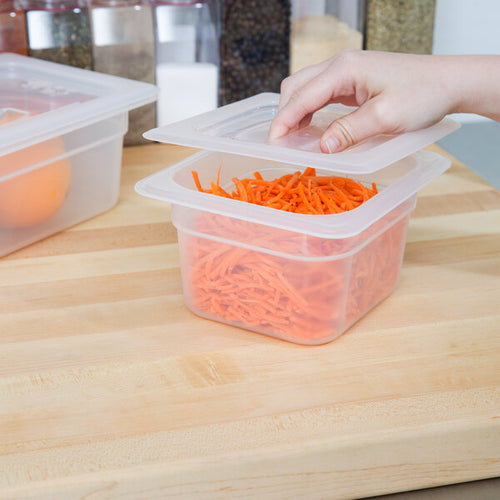 Cambro Translucent One Sixth Size Food Pan Lid with Handle ( Case of 6 )