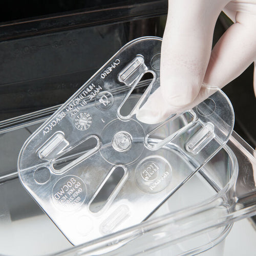 Cambro Camwear One Eighth Size Drain Shelf Clear ( Case of 6 )