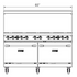 Dukers Range Ovens DCR60-10B 60″ Gas Range with Ten (10) Open Burners