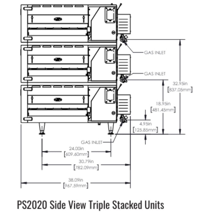 Middleby Marshall PS2020 Gas Countertop Conveyor Oven - Single/Double/Triple Stack options Available