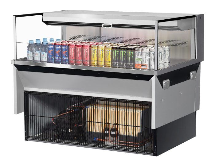 Turbo Air TOM-48L-UF-S-1SI-N Drop-In Horizontal Open Display Case, 6.3 cu. ft.