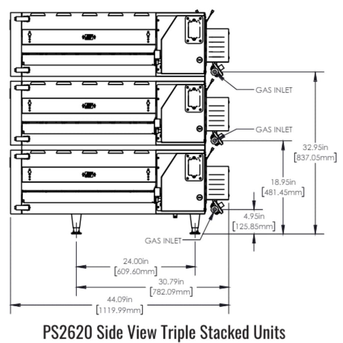 Middleby Marshall PS2620 Gas Countertop Conveyor Oven - Single/Double/Triple Stack Options Available