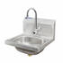GSW Stainless Steel Wall Mount Hand Sink w/ Lead-free Faucet and Strainer