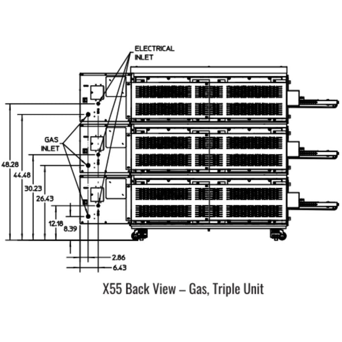Middleby Marshall X55 X-Series Gas Conveyor Oven - Single/Double/Triple Stack options Available