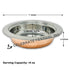 Shallow copper steel entrée bowl ideal for biryani, dal, or gravy dishes