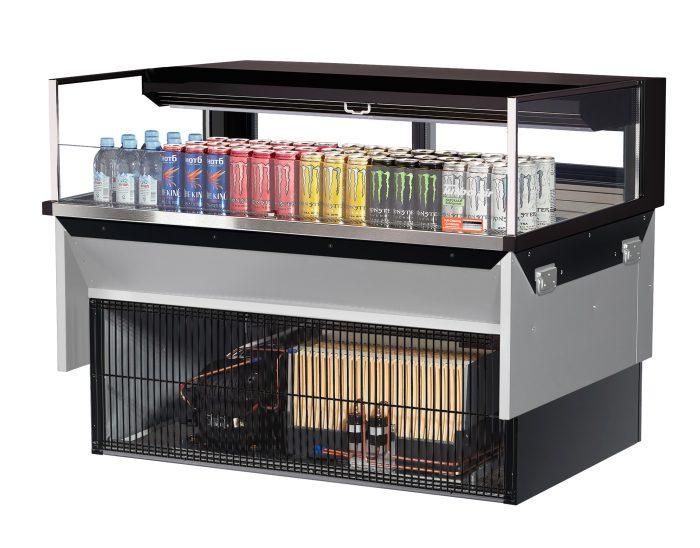 Turbo Air TOM-48L-UFD-W(B)-1SI-N Drop-In Horizontal Open Display Case, 6.3 cu. ft.