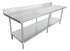Omcan Stainless Steel Work Table with Backsplash – Commercial Kitchen Prep Table