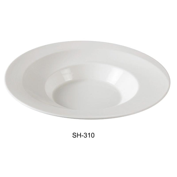 Yanco SH-310 10.5″ Soup Plate, 16 oz Capacity, Porcelain, Bone White (1Dz)