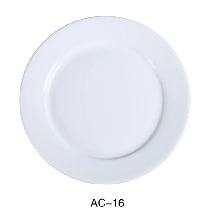 Yanco AC-16 10 1/2" Plate, Porcelain, Super White Pack of 12 ( 1 Dz )