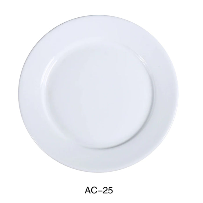 Yanco AC-25 14" Plate, Porcelain, Super White, 6PCS