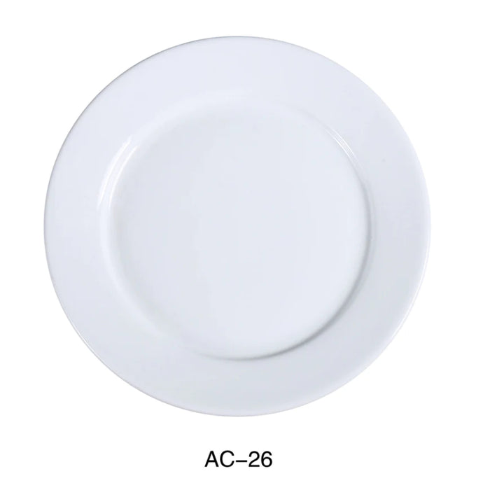 Yanco AC-26 16" Plate, Porcelain, Super White, 4PCS