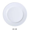 Yanco AC-28 20" Plate, Porcelain, Super White, 2PCS
