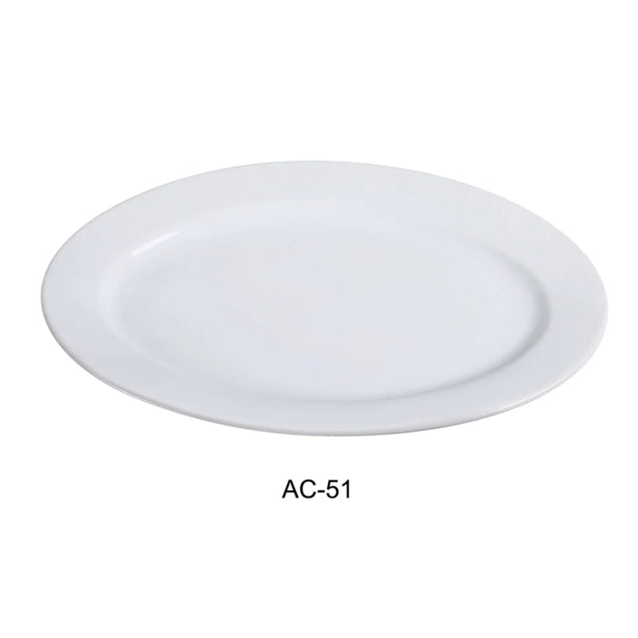 Yanco AC-51 15" X 10 1/2" Platter, Porcelain, Super White Pack of 12 ( 1 Dz )
