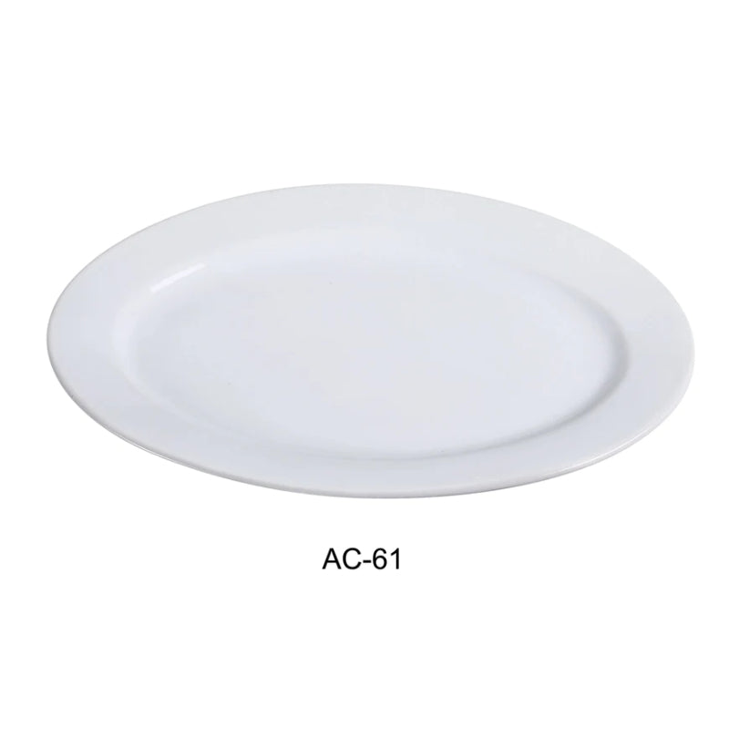 Yanco AC-61 16" X 11 1/4" Platter, Porcelain, Super White Pack of 12 ( 1 Dz )