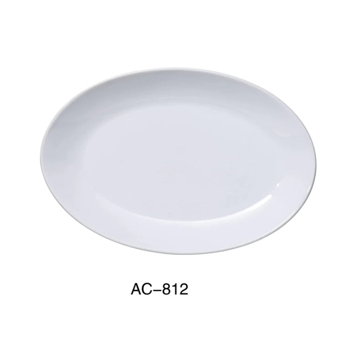 Yanco AC-812 12" X 8 1/4″ X 1  3/8″ Deep Coupe Platter,  20 OZ, Pack of 1 (12 Dz)