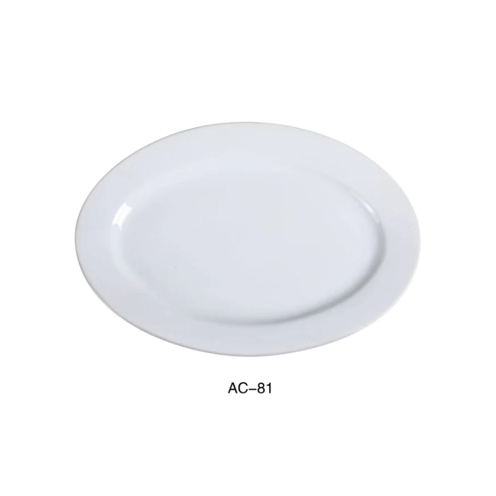 Yanco AC-81 18" X 13" Platter, Porcelain, Super White, 6PCS