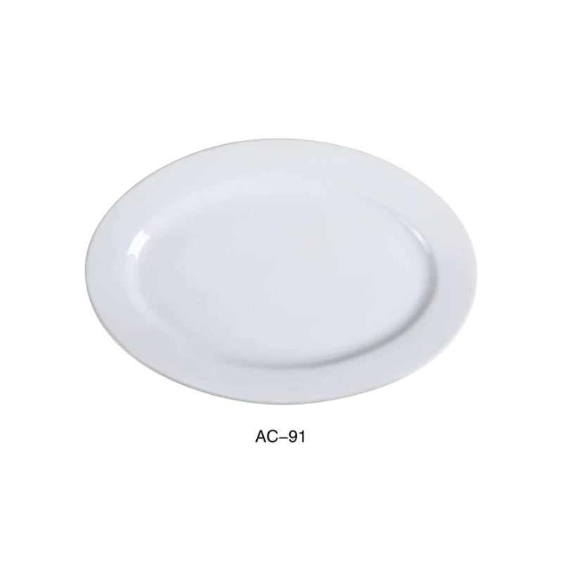 Yanco AC-91 20" X 13" Platter, Porcelain, Super White, 4PCS