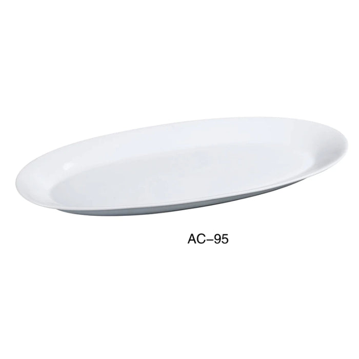 Yanco AC-95 25" X 17" Platter, Porcelain, Super White, 2PCS