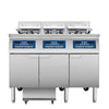 Atosa AEFF-50-3 Triple-Vat Commercial Electric Fryer with Built-In Oil Filtration