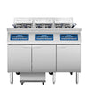 Atosa AEFF-50-3T Triple-Vat Commercial Electric Fryer with Split Vat and Built-In Filtration
