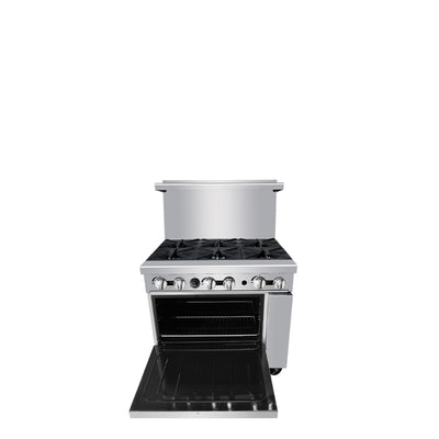 AGR-6B — 36″ Gas Range with Six (6) Open Burners by Atosa