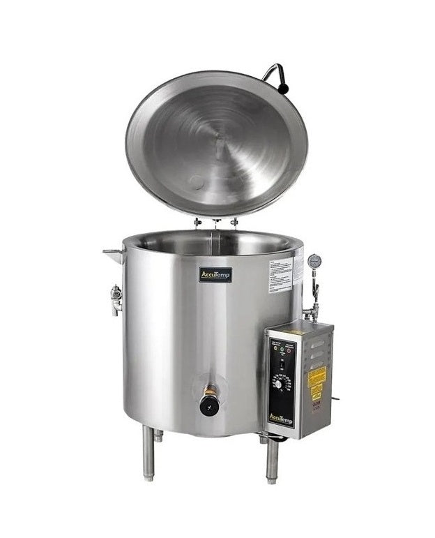 AccuTemp ALLGB-20F Insulated self-Contained Kettle, 20 Gallon Capacity, Gas, 2/3 Jacketed Low Rim Insulated, Non-Tilting, Floor Mount