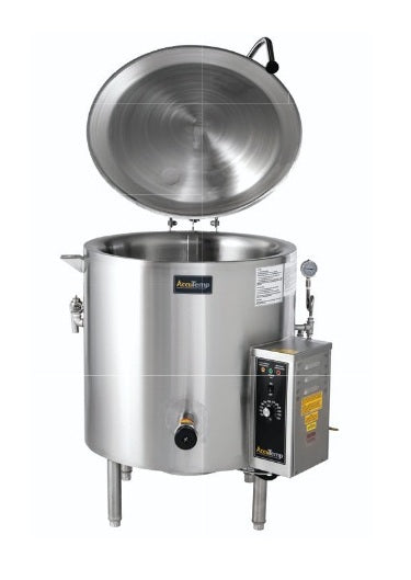AccuTemp ALLGB-100 Insulated self-ContaIned Kettle, 100 Gallon Capacity, Gas, 2/3 Jacketed Insulated, Non-Tilting, Floor Mounted