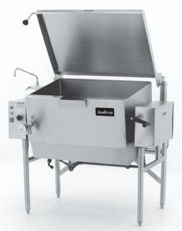 AccuTemp ALTGSE-40 Gas skillet with Manual tilt, 40 Gallon Capacity, Manual tilt, Floor Mounted