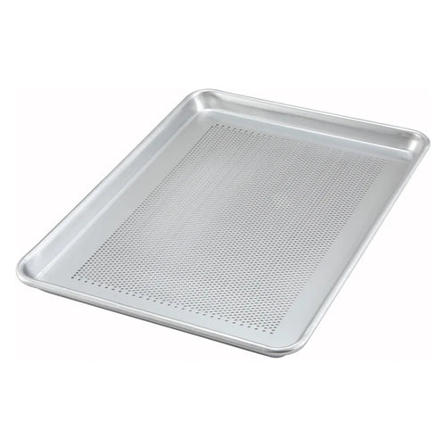 Aluminum Sheet Pan, Close Bead, Perforated by Winco