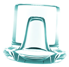 Top Hat ice cubes produced by Hoshizaki AM-50BAK-ADDS