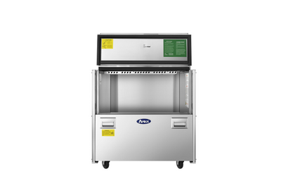 Top-mounted forced air refrigeration system on Atosa milk storage unit