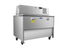 Side profile of Atosa 12-crate milk cooler in cafeteria or institutional setting