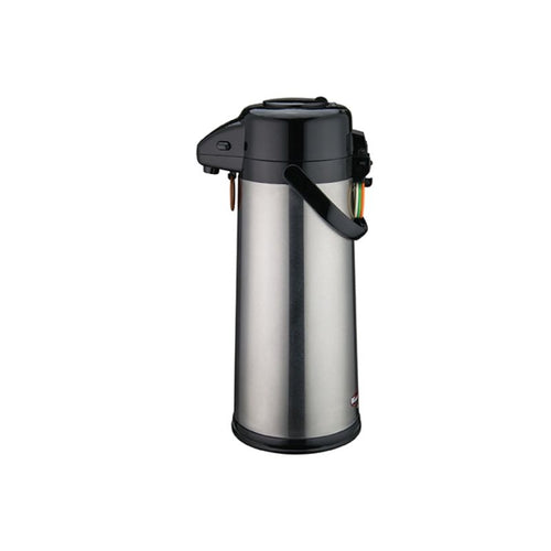 Stainless Tea/ Coffee Server With Glass-Lined Steel Body With Push Button 3.0 Liter by Winco