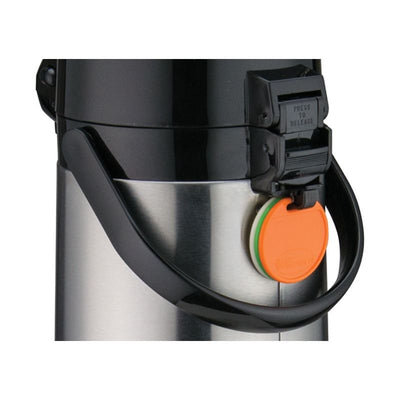 Stainless Tea/ Coffee Server With Glass-Lined Steel Body With Push Button 3.0 Liter by Winco